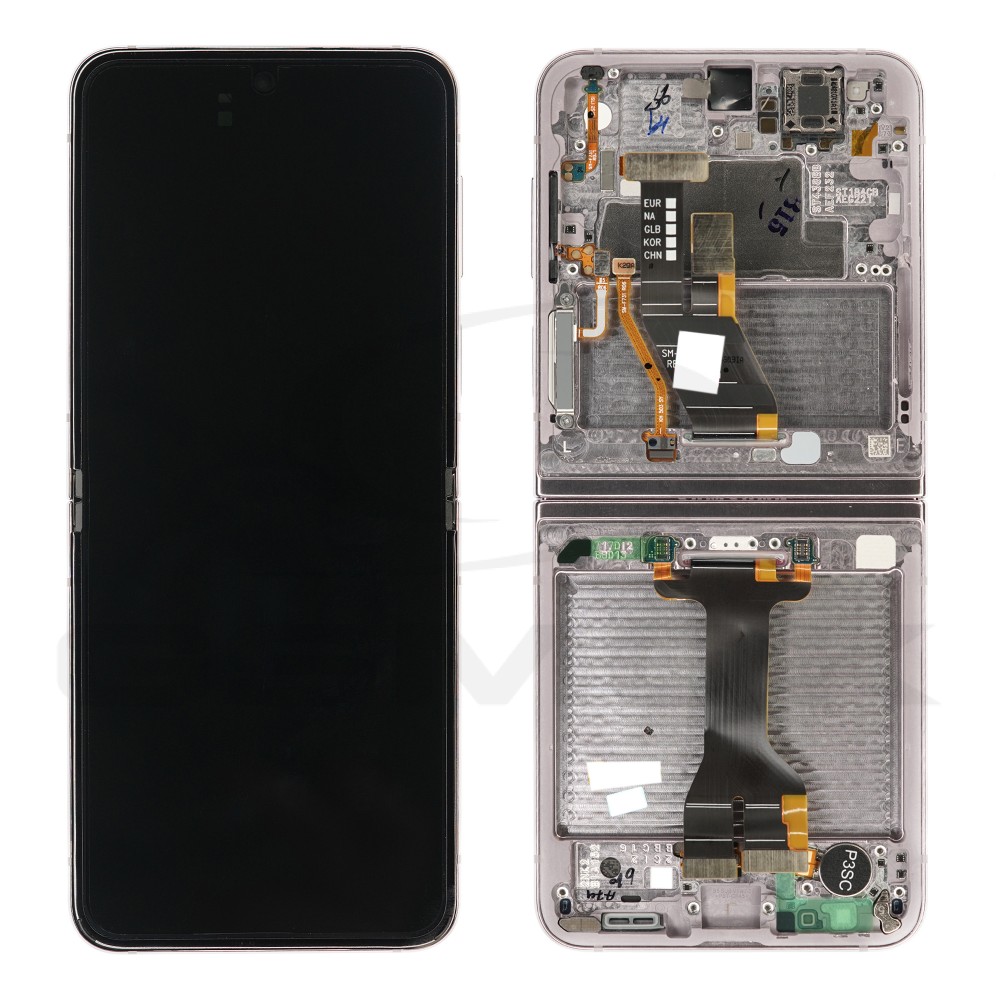 WYŚWIETLACZ LCD + PANEL DOTYKOWY KOMPLET SAMSUNG F731 GALAXY Z FLIP 5 Z RAMKĄ FIOLETOWY GH82-31828C GH82-31827C ORYGINAŁ SERVICE PACK
