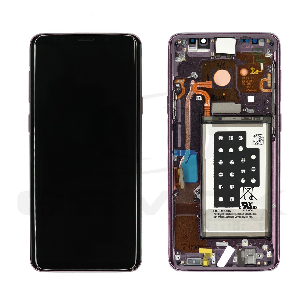 WYŚWIETLACZ LCD DO SAMSUNG G965 GALAXY S9 PLUS Z RAMKĄ I BATERIĄ FIOLET GH82-15977B ORYGINAŁ SERVICE PACK