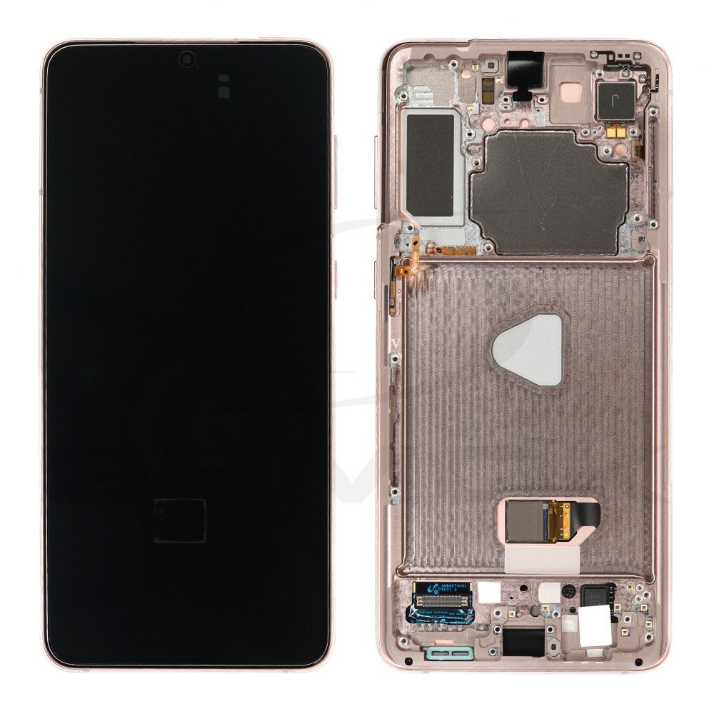 WYŚWIETLACZ LCD DO SAMSUNG G996 GALAXY S21 PLUS FIOLETOWY BEZ KAMERY Z RAMKĄ GH82-27267B  GH82-27272B GH82-27268B ORYGINAŁ SERVICE PACK