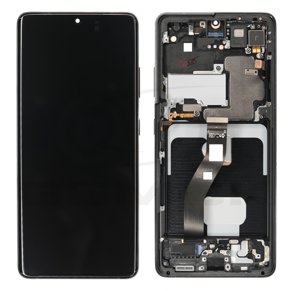 WYŚWIETLACZ LCD DO SAMSUNG G998 GALAXY S21 ULTRA CZARNY Z RAMKĄ BEZ KAMERY GH82-26039A GH82-26035A GH82-26036A GH82-26040A ORYGINAŁ SERVICE PACK