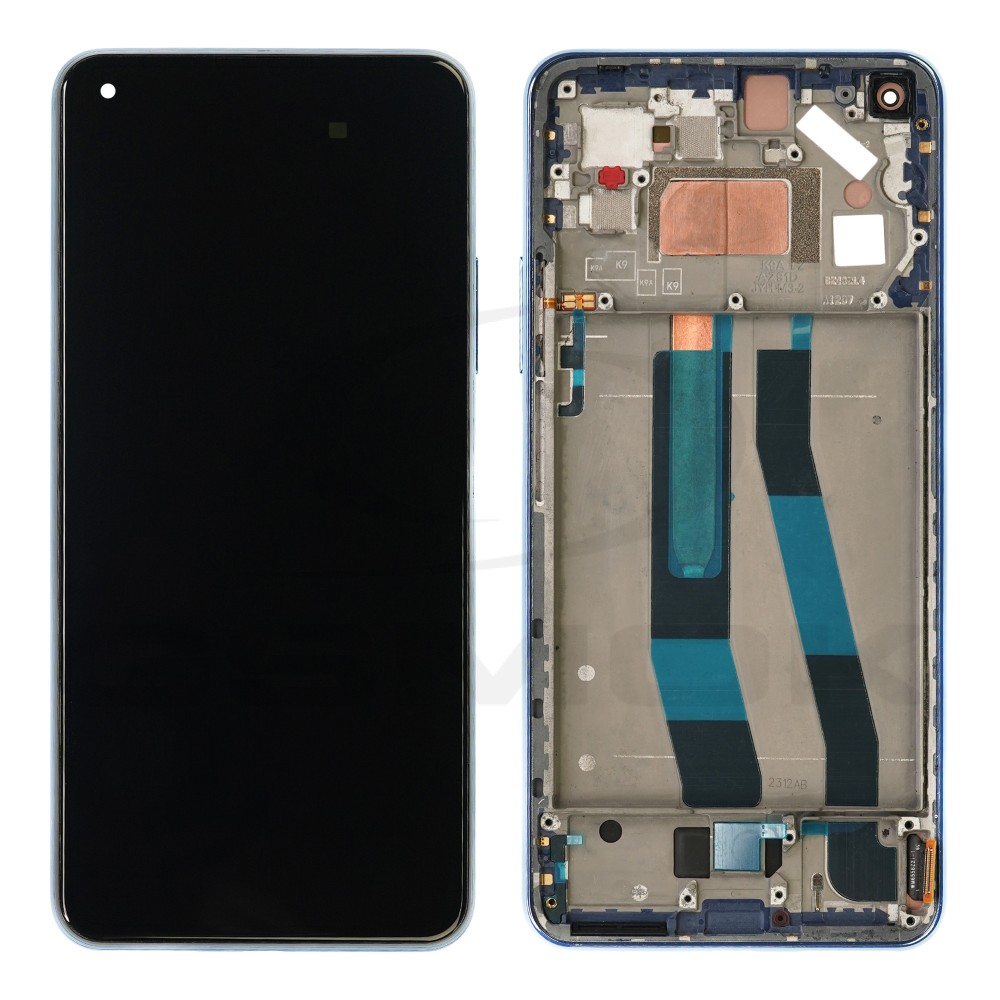 WYŚWIETLACZ LCD DO XIAOMI MI 11 LITE  5G Z RAMKĄ NIEBIESKI 5600040K9A00 56000C0K9A00 56000B0K9D00 ORYGINAŁ SERVICE PACK