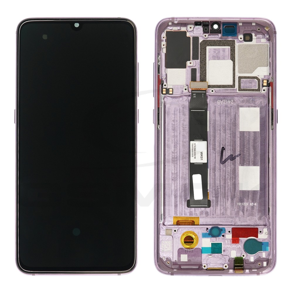 WYŚWIETLACZ LCD DO XIAOMI MI9 MI 9 Z RAMKĄ FIOLETOWY 561210003033 ORYGINAŁ SERVICE PACK