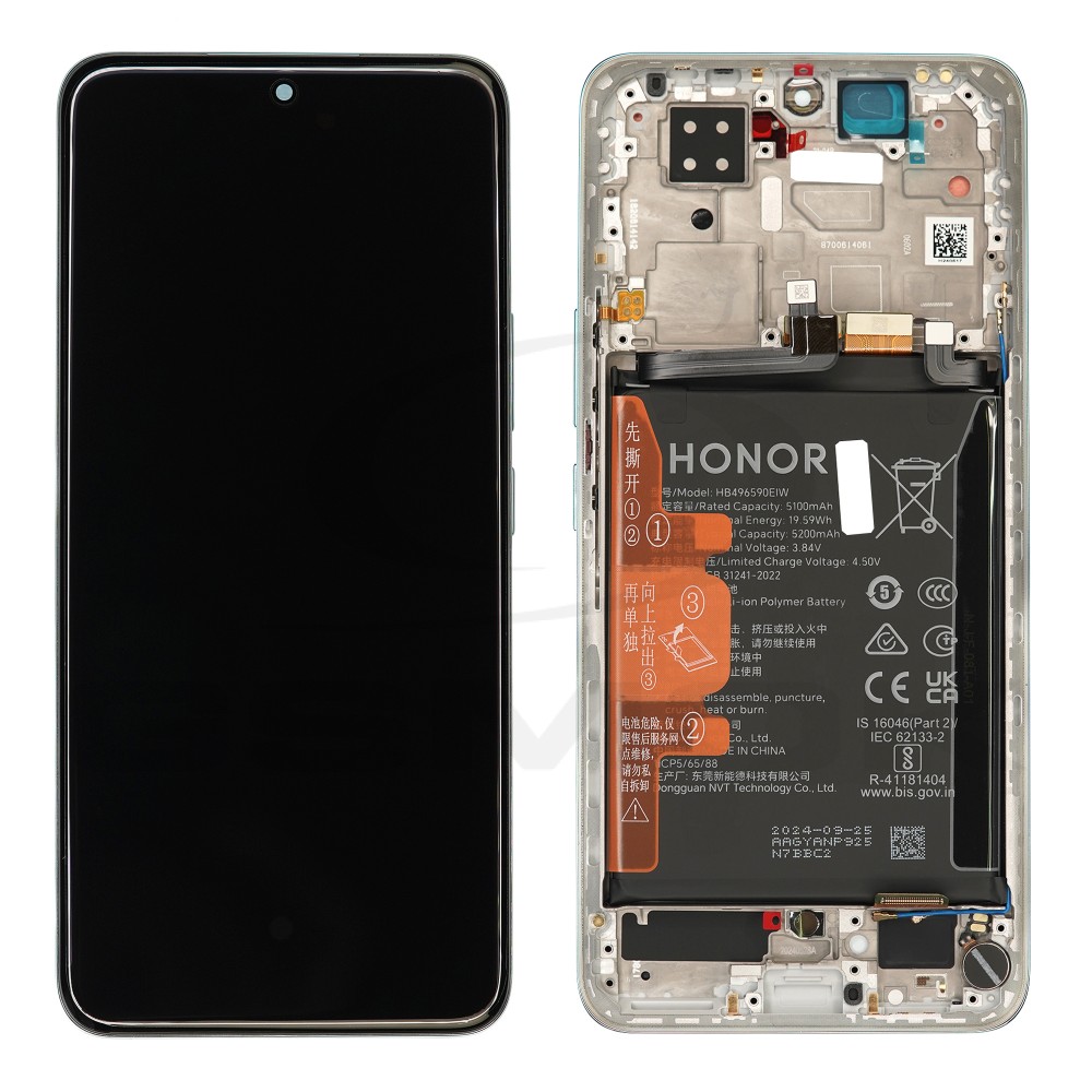 WYŚWIETLACZ LCD DO HUAWEI HONOR 200 Z RAMKĄ I BATERIĄ ZIELONY H0235AKHW ORYGINAŁ SERVICE PACK