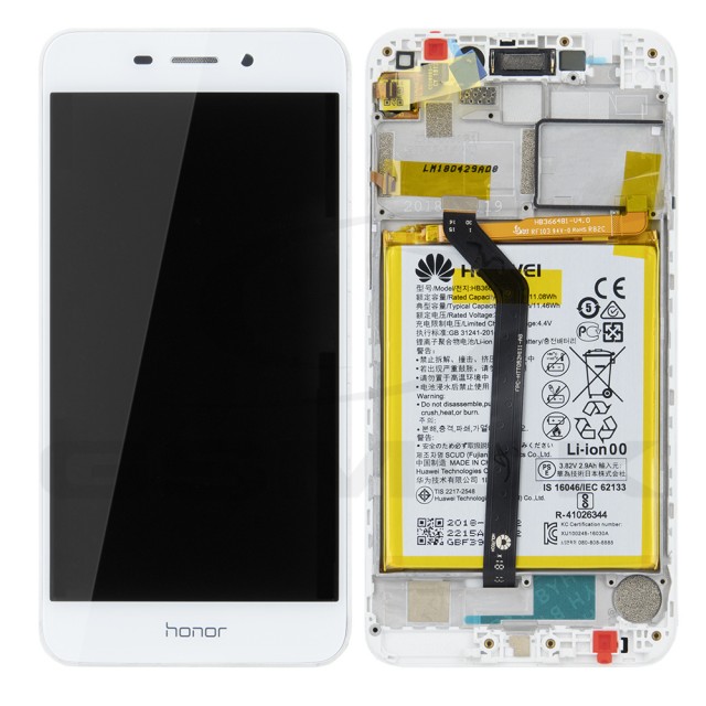 WYŚWIETLACZ LCD DO HUAWEI HONOR 6C Z RAMKĄ I BATERIĄ ZŁOTY 02351LNB ORYGINAŁ SERVICE PACK