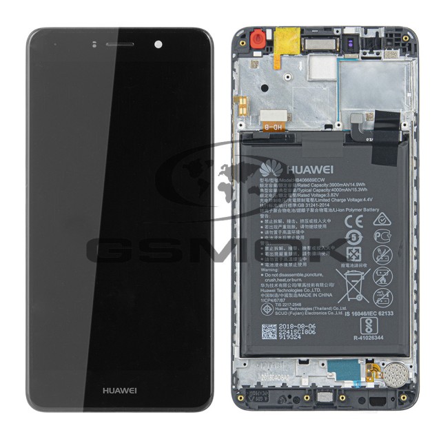 WYŚWIETLACZ LCD DO HUAWEI NOVA LITE PLUS TRT-LX1 Z RAMKĄ I BATERIĄ CZARNY 02351HSB ORYGINAŁ SERVICE PACK