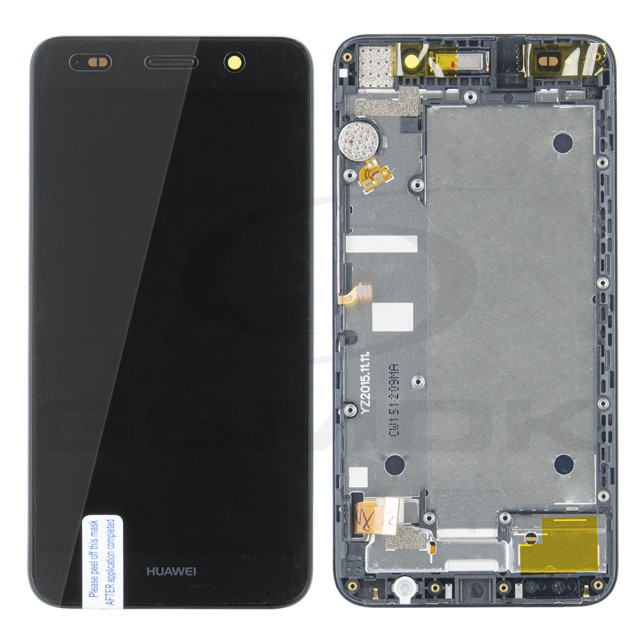 WYŚWIETLACZ LCD DO HUAWEI Y6 4G SCL-L31 SCL-L21 Z RAMKĄ CZARNY 02350LRA ORYGINAŁ SERVICE PACK