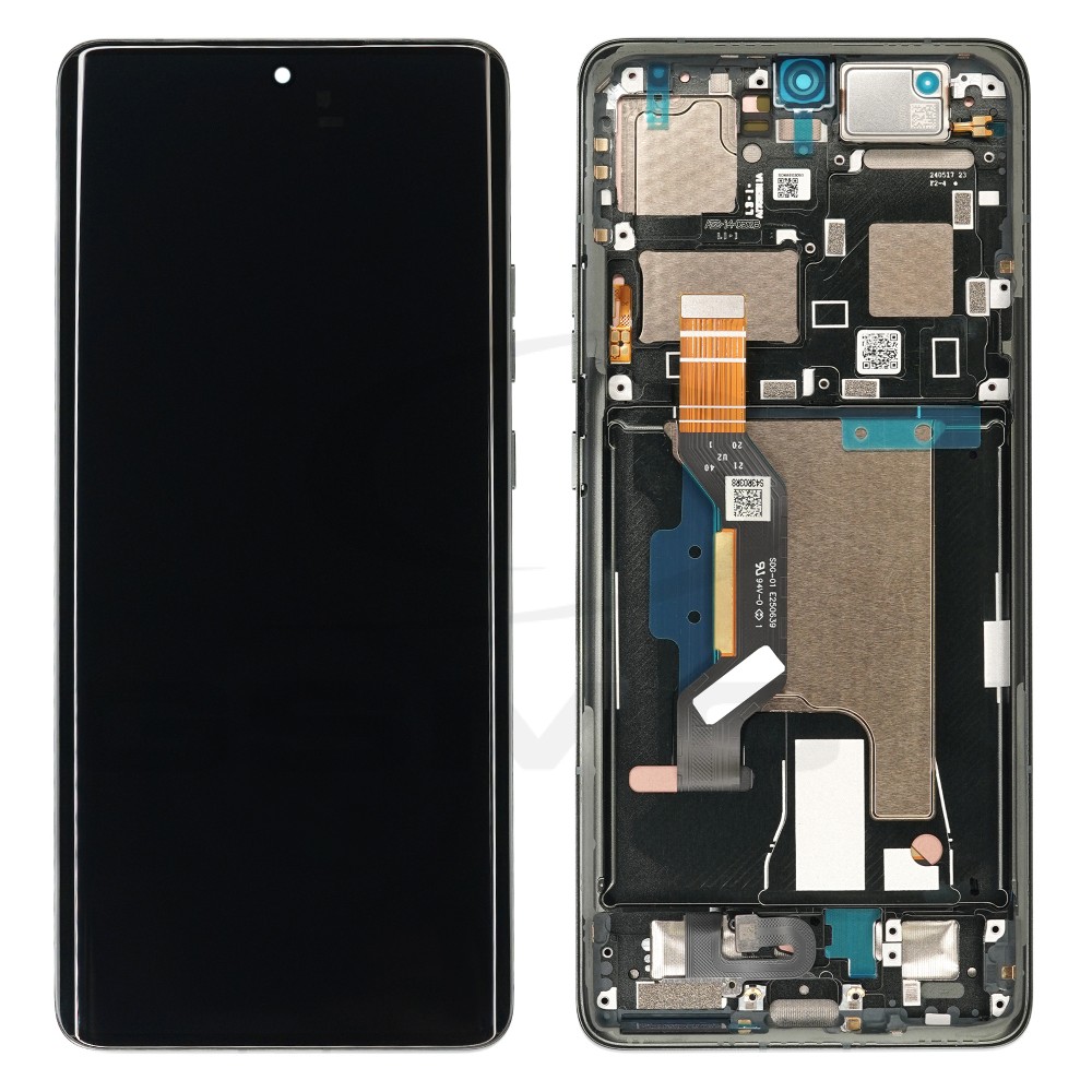WYŚWIETLACZ LCD DO MOTOROLA EDGE 50 ULTRA 5G SZARY Z RAMKĄ 5D68C24468 5D68C24483 ORYGINAŁ SERVICE PACK