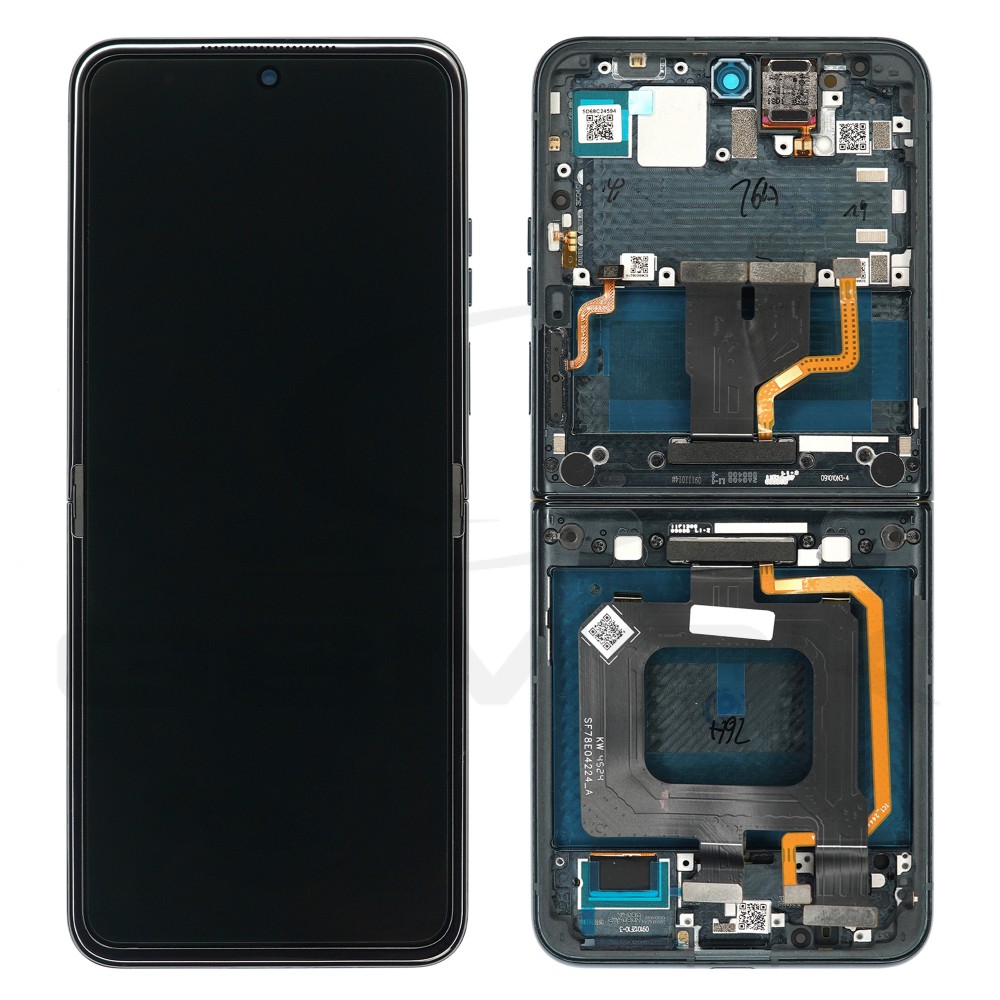 WYŚWIETLACZ LCD DO MOTOROLA RAZR 50 ULTRA NIEBIESKI Z RAMKĄ 5D68C24698 5D68C24594 ORYGINAŁ SERVICE PACK