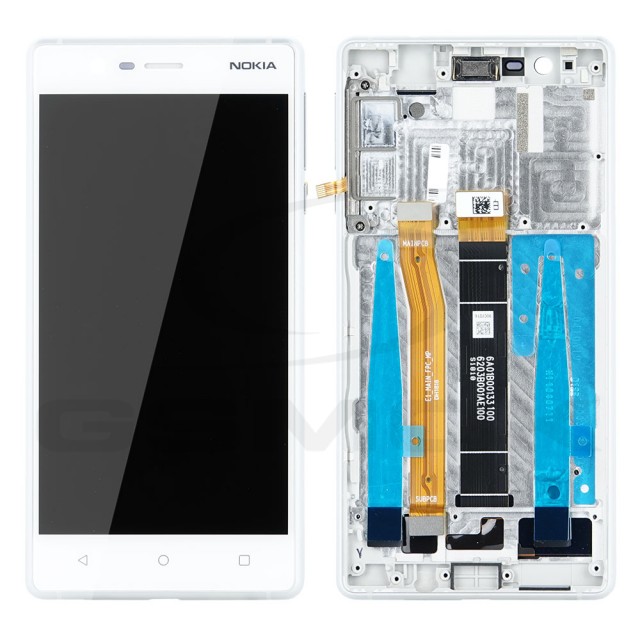 WYŚWIETLACZ LCD DO NOKIA 3 TA-1020 TYP B SREBRNY Z RAMKĄ 20NE1SW0003 ORYGINAŁ SERVICE PACK