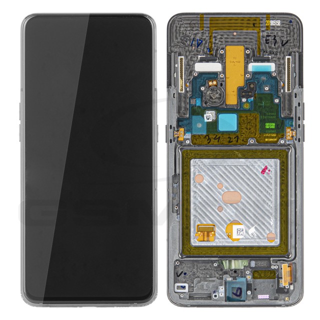 WYŚWIETLACZ LCD DO SAMSUNG A805 GALAXY A80 CZARNY Z RAMKĄ GH82-20348A, GH82-20390A, GH82-20368A ORYGINAŁ SERVICE PACK