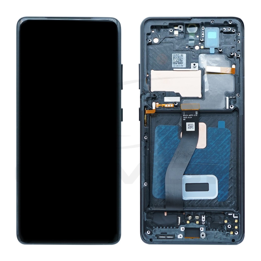 WYŚWIETLACZ LCD + PANEL DOTYKOWY KOMPLET SAMSUNG G998 GALAXY S21 ULTRA CZARNY Z RAMKĄ [OLED SOFT]