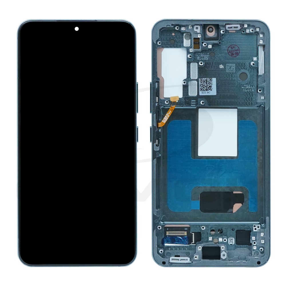 WYŚWIETLACZ LCD + PANEL DOTYKOWY KOMPLET SAMSUNG S901 GALAXY S22 5G ZIELONY Z RAMKĄ EU [OLED SOFT]