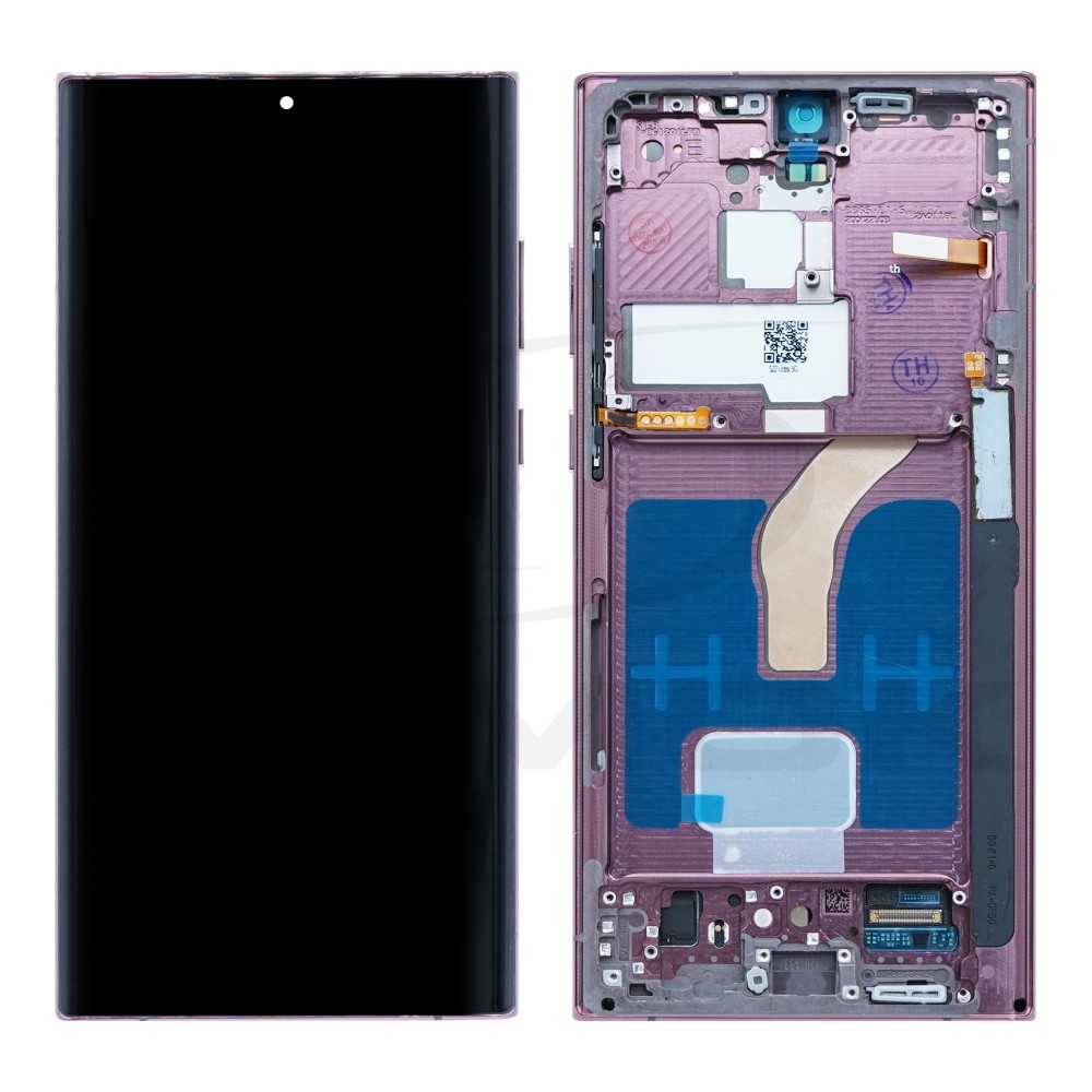 WYŚWIETLACZ LCD + PANEL DOTYKOWY KOMPLET SAMSUNG S908 GALAXY S22 ULTRA BORDOWY Z RAMKĄ EU [OLED SOFT]