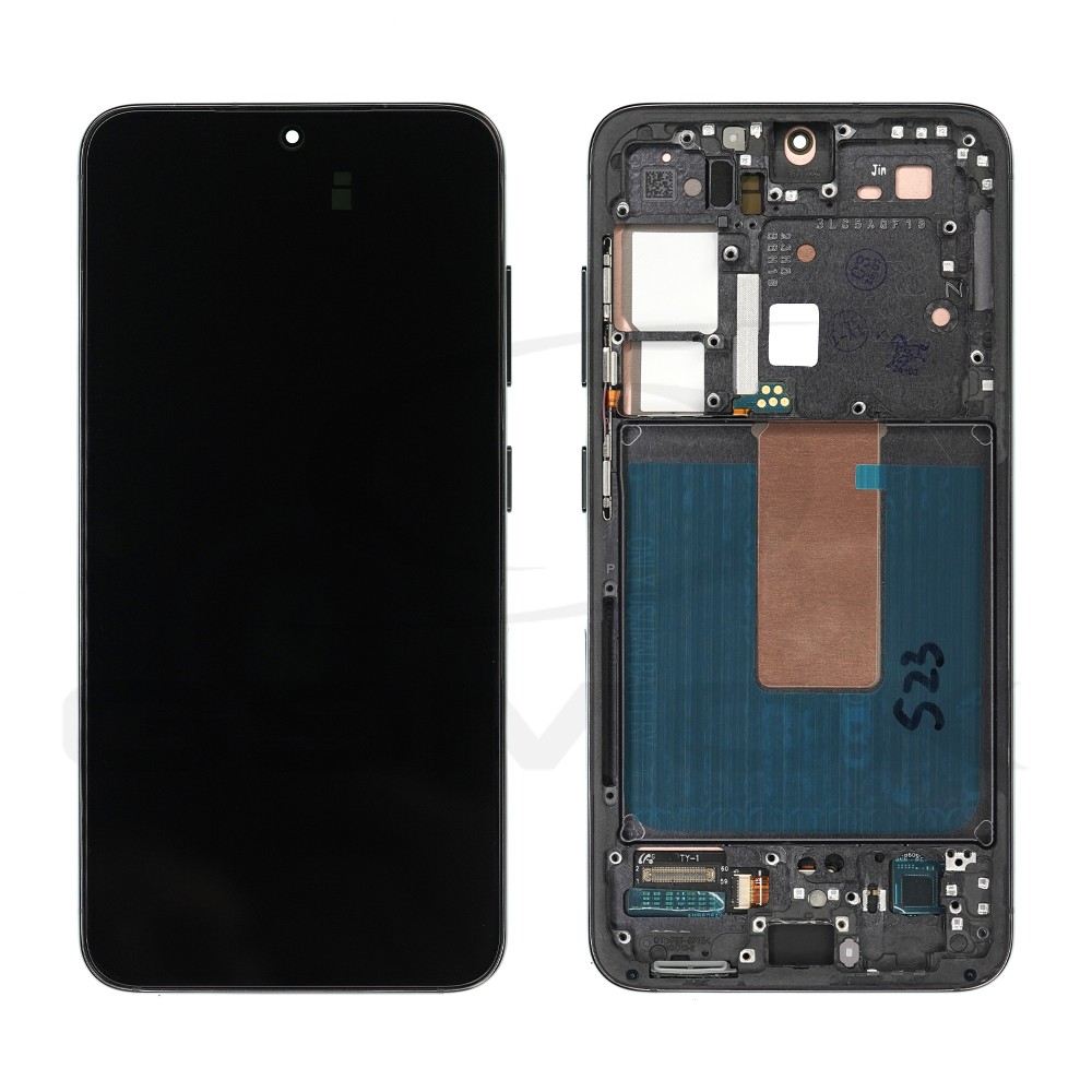 WYŚWIETLACZ LCD + PANEL DOTYKOWY KOMPLET SAMSUNG S911 GALAXY S23 Z RAMKĄ CZARNY [OLED]