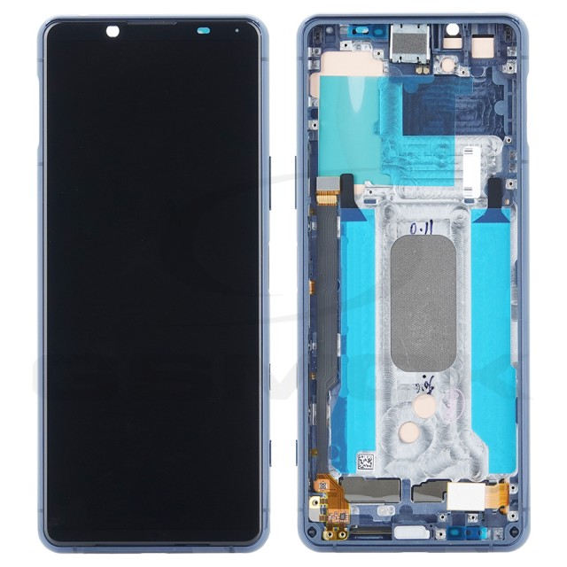 WYŚWIETLACZ LCD DO SONY XPERIA 5 II AS52 Z RAMKĄ NIEBIESKI A5024934A ORYGINAŁ SERVICE PACK