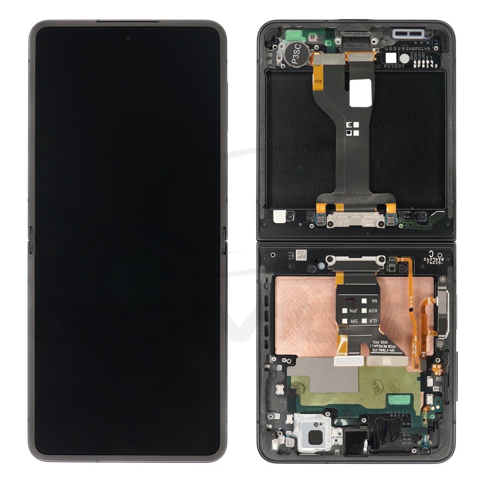 WYŚWIETLACZ LCD WEWNĘTRZNY + PANEL DOTYKOWY KOMPLET SAMSUNG F766 GALAXY Z FLIP 7 CZARNY GH82-37581C GH82-38794C ORYGINAŁ SERVICE PACK