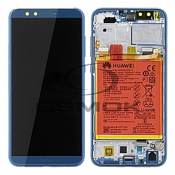 WYŚWIETLACZ LCD DO HUAWEI HONOR 9 LITE Z RAMKĄ I BATERIĄ NIEBIESKI 02351SNQ ORYGINAŁ SERVICE PACK