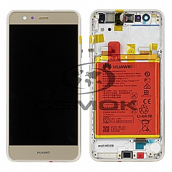 WYŚWIETLACZ LCD DO HUAWEI P10 LITE WAS-LX1A Z RAMKĄ I BATERIĄ ZŁOTY 02351FSN ORYGINAŁ SERVICE PACK