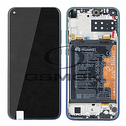 WYŚWIETLACZ LCD DO HUAWEI P40 LITE E Z RAMKĄ I BATERIĄ NIEBIESKI 02353FMX ORYGINAŁ SERVICE PACK WYŚWIETLACZ LCD DO HUAWEI P40 LITE E Z RAMKĄ I BATERIĄ NIEBIESKI 02353FMX ORYGINAŁ SERVICE PACK