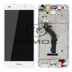 WYŚWIETLACZ LCD DO HUAWEI HONOR 7 LITE Z RAMKĄ SREBRNY 02350TSW ORYGINAŁ SERVICE PACK