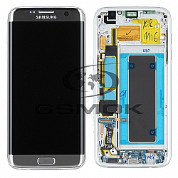 WYŚWIETLACZ LCD DO SAMSUNG G935 GALAXY S7 EDGE SREBRNY Z RAMKĄ GH97-18594B GH97-18533B, GH97-18767B GH82-13389A ORYGINAŁ SERVICE PACK