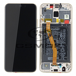 WYŚWIETLACZ LCD DO HUAWEI MATE 20 LITE Z RAMKĄ I BATERIĄ ZŁOTY 02352DKN 02352GTV ORYGINAŁ SERVICE PACK