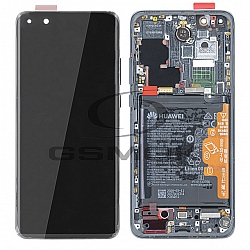 WYŚWIETLACZ LCD DO HUAWEI P40 PRO Z RAMKĄ I BATERIĄ CZARNY 02353PJG ORYGINAŁ SERVICE PACK