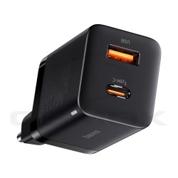 BASEUS SUPER SI PRO SZYBKA ŁADOWARKA USB / USB TYP C 30W PD QC CZARNA CCSUPP-E01 BASEUS SUPER SI PRO SZYBKA ŁADOWARKA USB / USB TYP C 30W PD QC CZARNA CCSUPP-E01