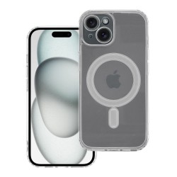 ETUI CLEAR MAG COVER MID IPHONE 15 MAGSAFE TRANSPARENT
