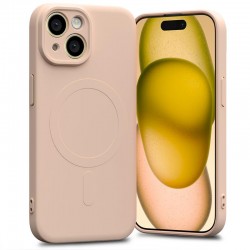 ETUI MERCURY SEMI-SILICON MAGSAFE IPHONE 14 PIASKOWY RÓŻ