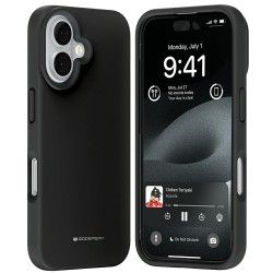 ETUI MERCURY SILICONE IPHONE 16 CZARNY ETUI MERCURY SILICONE IPHONE 16 CZARNY