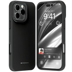 ETUI MERCURY SILICONE IPHONE 16 PRO MAX CZARNY ETUI MERCURY SILICONE IPHONE 16 PRO MAX CZARNY