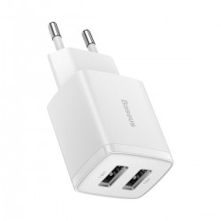 ŁADOWARKA SIECIOWA BASEUS 2XUSB 10.5W 2.1A CCXJ010202 BIAŁA ŁADOWARKA SIECIOWA BASEUS 2XUSB 10.5W 2.1A CCXJ010202 BIAŁA