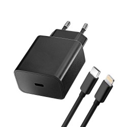 ŁADOWARKA SIECIOWA BLUE STAR USB C QC4.0 PD 3A 20W + KABEL USB C DO LIGHTNING TFB-TC-20WPD CZARNA ŁADOWARKA SIECIOWA BLUE STAR USB C QC4.0 PD 3A 20W + KABEL USB C DO LIGHTNING TFB-TC-20WPD CZARNA