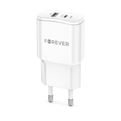 ŁADOWARKA SIECIOWA FOREVER TC-01-20AC PD 20W USB USB-C BIAŁA ŁADOWARKA SIECIOWA FOREVER TC-01-20AC PD 20W USB USB-C BIAŁA