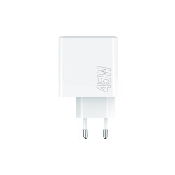 ŁADOWARKA SIECIOWA MAXLIFE MXTC-07-45AC PD 45W USB + USB-C BIAŁA ŁADOWARKA SIECIOWA MAXLIFE MXTC-07-45AC PD 45W USB + USB-C BIAŁA