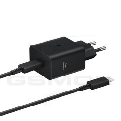 ŁADOWARKA SIECIOWA SAMSUNG EP-T4511XBEGEU 45W USB-C FAST CHARGE Z KABLEM 1.8M USB-C USB-C CZARNA ORYGINAŁ BLISTER