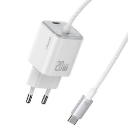 ŁADOWARKA SIECIOWA USAMS JC SERIES CC261 2XUSB-C 20W GAN MINI FAST CHARGER BIAŁY ŁADOWARKA SIECIOWA USAMS JC SERIES CC261 2XUSB-C 20W GAN MINI FAST CHARGER BIAŁY