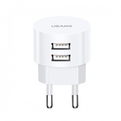 ŁADOWARKA SIECIOWA USAMS T20 2XUSB 2.1A FAST CHARGING BIAŁA ŁADOWARKA SIECIOWA USAMS T20 2XUSB 2.1A FAST CHARGING BIAŁA