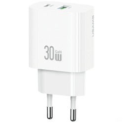 ŁADOWARKA SIECIOWA USB-A USB-C USAMS CC316 T65 30W4 BIAŁA ŁADOWARKA SIECIOWA USB-A USB-C USAMS CC316 T65 30W4 BIAŁA