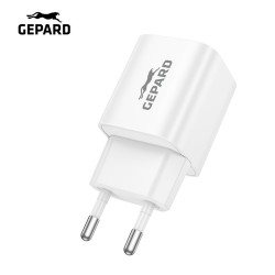 ŁADOWARKA SIECIOWA USB USB-C GEPARD 20W BIAŁA