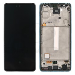 OUTLET WYŚWIETLACZ LCD DO SAMSUNG A525 A526 GALAXY A52 NIEBIESKI Z RAMKĄ GH82-25524B GH82-25526B GH82-25754B GH82-25602B ORYGINAŁ SERVICE PACK