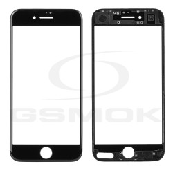 SZYBKA IPHONE 8 CZARNA Z RAMKĄ I KLEJEM OCA