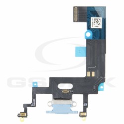 TAŚMA FLEX IPHONE XR ZE ZŁĄCZEM ŁADOWANIA NIEBIESKA