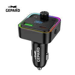 TRANSMITER FM ŁADOWARKA SAMOCHODOWA GEPARD PD30W QC3.0 CZARNY TRANSMITER FM ŁADOWARKA SAMOCHODOWA GEPARD PD30W QC3.0 CZARNY