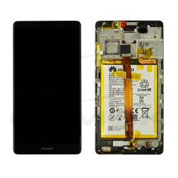 WYŚWIETLACZ LCD DO HUAWEI MATE 8 CZARNY Z RAMKĄ I BATERIĄ 02350PJX ORYGINAŁ SERVICE PACK