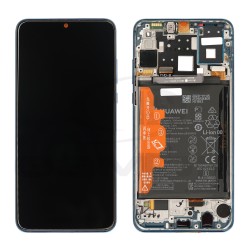 WYŚWIETLACZ LCD DO HUAWEI P30 LITE MAR-LX1A Z RAMKĄ I BATERIĄ WERSJA KAMERY 48MPIX NIEBIESKI 02352RQA ORYGINAŁ SERVICE PACK