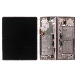 WYŚWIETLACZ LCD DO SAMSUNG F916 GALAXY FOLD 2 5G BRĄZOWY ZE SREBRNYM ZAWIASEM GH82-24297A ORYGINAŁ SERVICE PACK