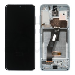 WYŚWIETLACZ LCD DO SAMSUNG G980 G981 GALAXY S20 NIEBIESKI Z RAMKĄ BEZ KAMERY GH82-31432D GH82-31433D GH82-31434D ORYGINAŁ SERVICE PACK