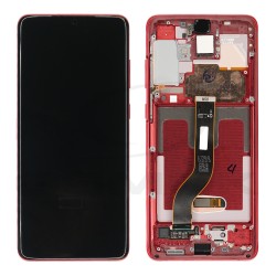 WYŚWIETLACZ LCD DO SAMSUNG G985 G986 GALAXY S20 PLUS CZERWONY Z RAMKĄ GH82-31441G GH82-22134G GH82-22145G GH82-31442G ORYGINAŁ SERVICE PACK